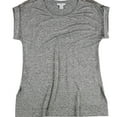 thumbnail image 1 of bar III Womens High-Low Embellished T-Shirt, Grey, Medium, 1 of 2