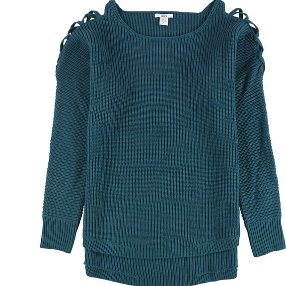 bar III Womens High-Low Knit Sweater, Blue, XX-Large