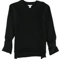 thumbnail image 1 of bar III Womens High-Low Pullover Sweater, Black, X-Small, 1 of 2