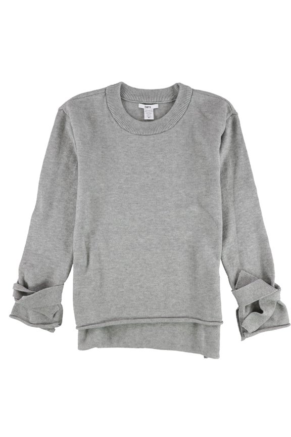Womens High-Low Pullover Sweater, Grey, X-Small