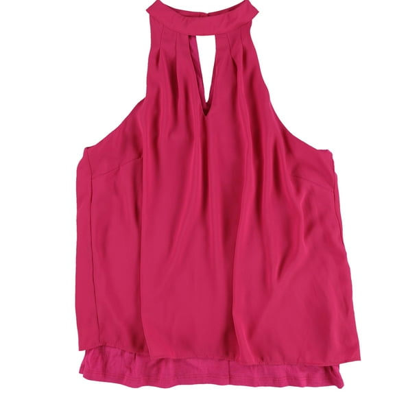 BAR III Womens Pink Mock Neck Keyhole Top  Size: M