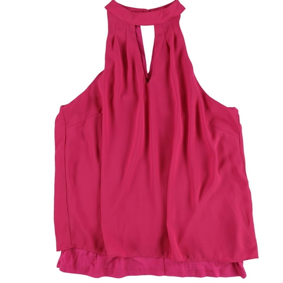 BAR III Womens Pink Mock Neck Keyhole Top Size: M