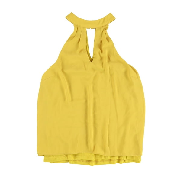 BAR III Womens Yellow Mock Neck Sleeveless Keyhole Top  Size: XS