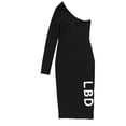 thumbnail image 1 of bar III Womens LBD Asymmetrical Sweater Dress, Black, X-Large, 1 of 2
