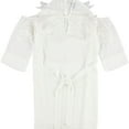 thumbnail image 1 of bar III Womens Lace-Applique Off-Shoulder Dress, White, Medium, 1 of 2