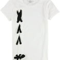 thumbnail image 1 of bar III Womens Lace Up Basic T-Shirt, White, XX-Small, 1 of 2