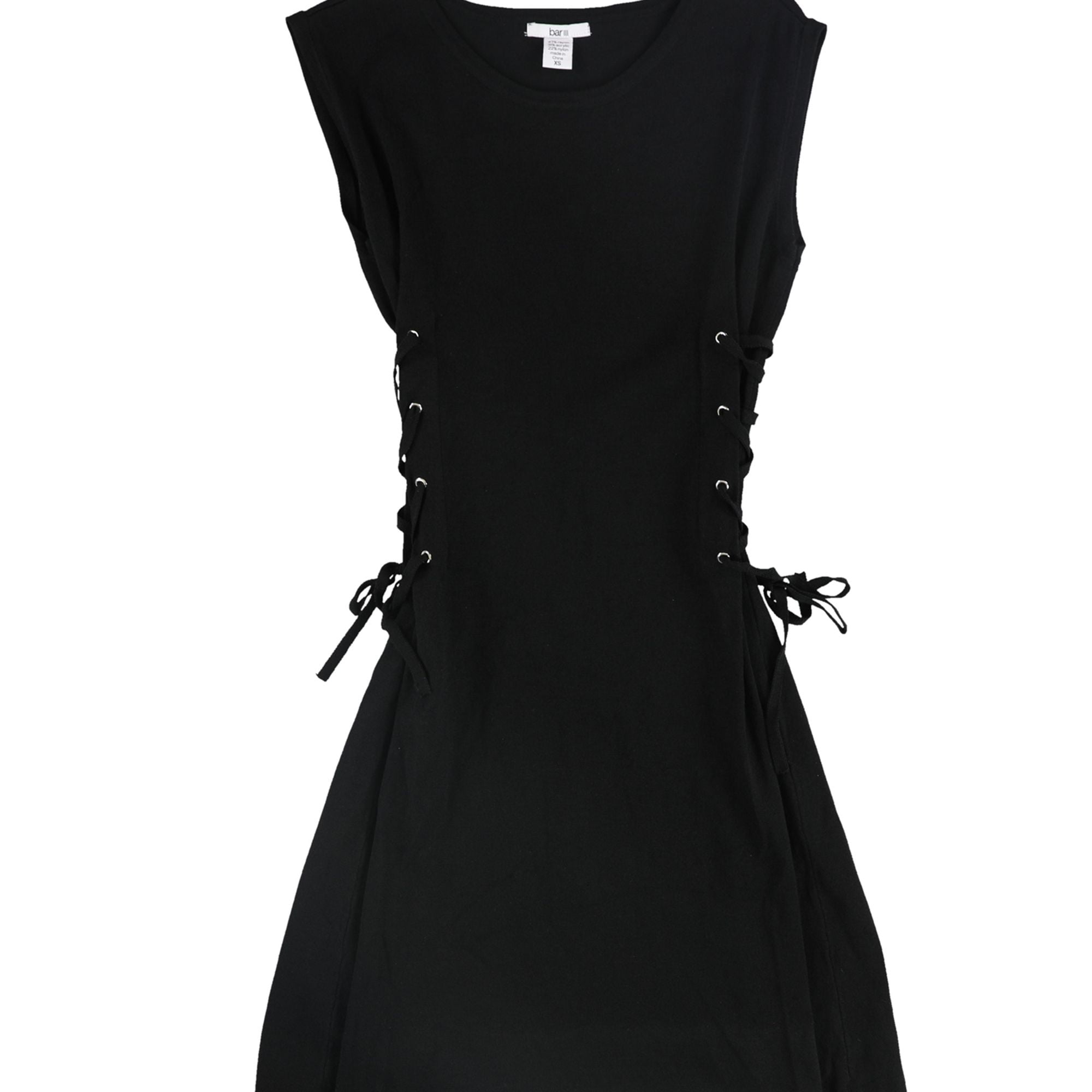 bar III Womens Lace-Up Sweater Mini Dress, Black, Large - Walmart.com