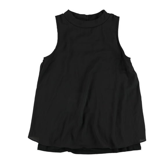 bar III Womens Layered Contrast Knit Blouse, Black, XX-Small