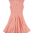 thumbnail image 1 of bar III Womens Mesh Fit & Flare Dress, Pink, XX-Small, 1 of 2