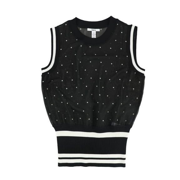 bar III Womens Mesh Ribed Basic T-Shirt