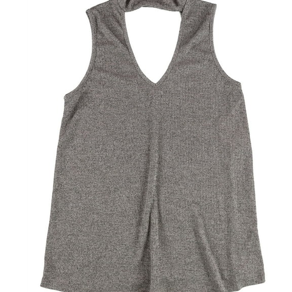 bar III Womens Metallic Knit Blouse, Beige, X-Small