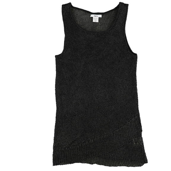 bar III Womens Metallic Knit Sweater, Black, Medium