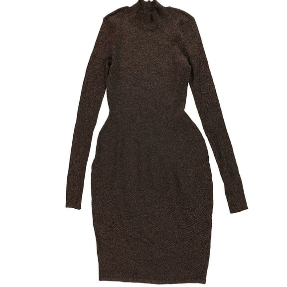 bar III Womens Metallic Sweater Dress, Metallic, X-Small