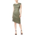 thumbnail image 1 of bar III Womens Off The Shoulder Solid Sheath Dress, Green, XX-Large, 1 of 2