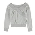 thumbnail image 1 of bar III Womens Off The Shoulder Sweatshirt, Grey, X-Large, 1 of 1