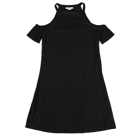 bar III Womens Pleated Shift Dress, Black, Small