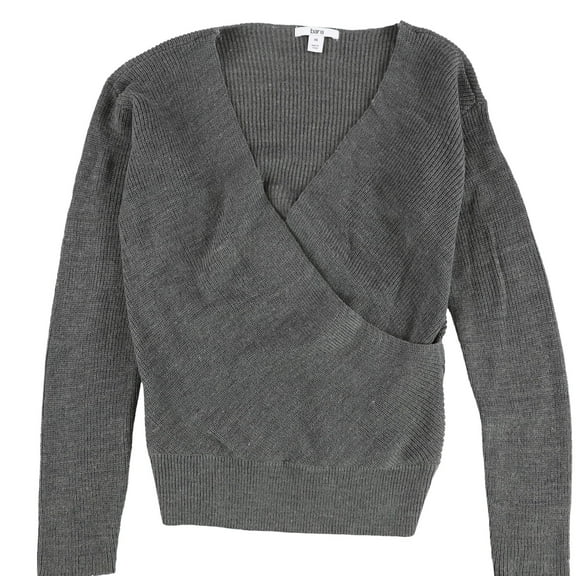 bar III Womens Pullover Knit Sweater, Grey, XX-Small