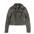 thumbnail image 1 of bar III Womens Quilted Moto Jacket, Grey, X-Small, 1 of 2
