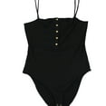 thumbnail image 1 of bar III Womens Ribbed Bodysuit Jumpsuit, Black, X-Large, 1 of 2