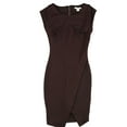 thumbnail image 1 of BAR III Womens Burgundy Cap Sleeve Jewel Neck Knee Length Body Con Dress  Size: S, 1 of 2