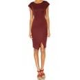 thumbnail image 1 of bar III Womens Ribbed Envelope Sheath Dress, Purple, X-Small, 1 of 3