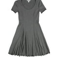 thumbnail image 1 of bar III Womens Ribbed Fit & Flare Dress, Grey, Small, 1 of 2