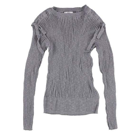 bar III Womens Ribbed Knit Sweater, Purple, Medium