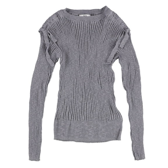 bar III Womens Ribbed Knit Sweater, Purple, X-Large