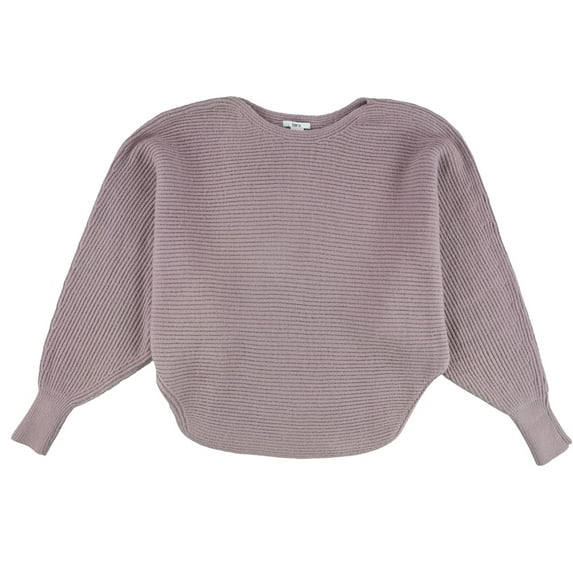 bar III Womens Ribbed Pullover Sweater, Purple, X-Small