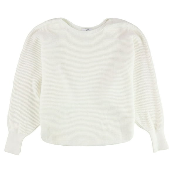 bar III Womens Ribbed Pullover Sweater, White, XX-Large