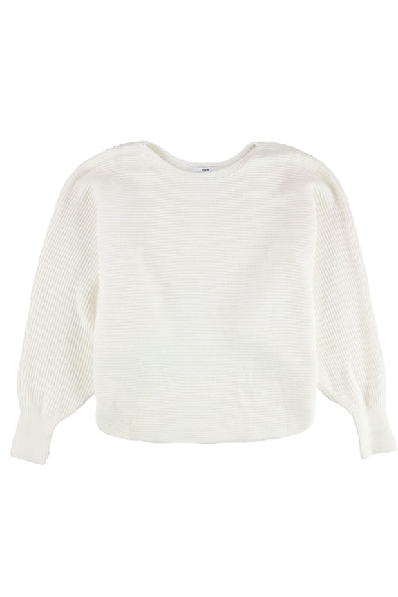 Womens Ribbed Pullover Sweater, White, XX-Large