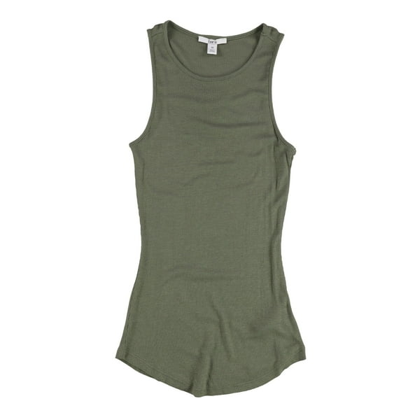 bar III Womens Ribbed Tank Top, Green, XX-Small