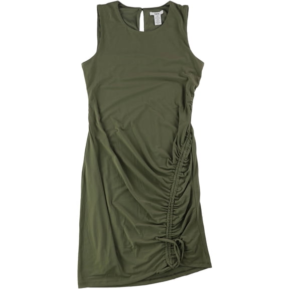 bar III Womens Ruched Bodycon Dress, Green, Large