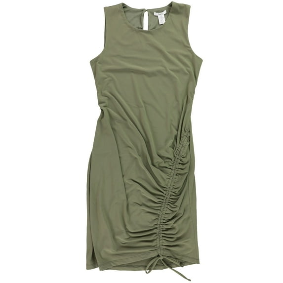 bar III Womens Ruched Bodycon Dress, Green, Small
