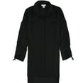 thumbnail image 1 of bar III Womens Ruched Tunic Blouse, Black, Small, 1 of 2