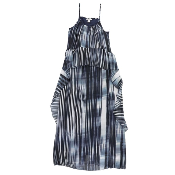 bar III Womens Ruffled Maxi A-line Dress, Blue, Small