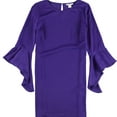 thumbnail image 1 of bar III Womens Ruffled Bell Shift Dress, Purple, X-Small, 1 of 2