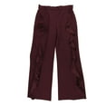 thumbnail image 1 of bar III Womens Ruffled Casual Wide Leg Pants, Red, XX-Small, 1 of 2