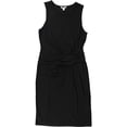 thumbnail image 1 of bar III Womens Runched Bodycon Dress, Black, XX-Large, 1 of 2