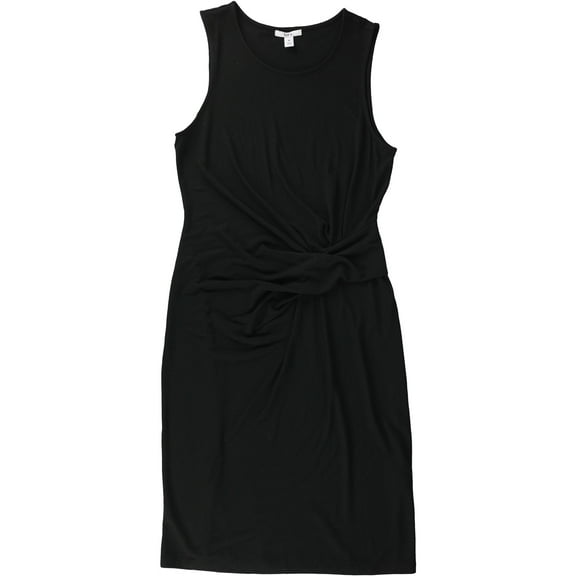 bar III Womens Runched Bodycon Dress, Black, XX-Large