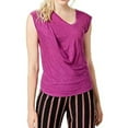 thumbnail image 1 of bar III Womens SS Twist Slub Basic T-Shirt, Purple, Medium, 1 of 2