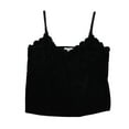 thumbnail image 1 of bar III Womens Scalloped Cami Tank Top, Black, Large, 1 of 2