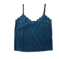thumbnail image 1 of bar III Womens Scalloped Cami Tank Top, Blue, XX-Small, 1 of 2