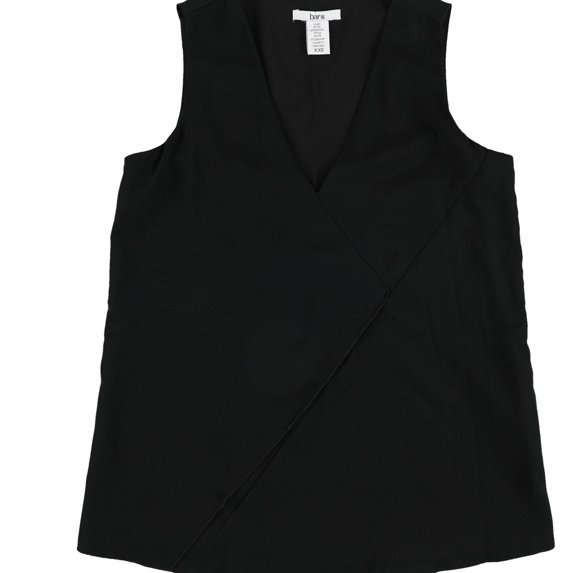 bar III Womens Seamed Knit Blouse, Black, XX-Small
