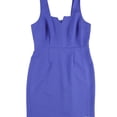 thumbnail image 1 of bar III Womens Solid Sheath Bodycon Dress, Blue, Large, 1 of 2