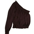 thumbnail image 1 of bar III Womens Solid One Shoulder Blouse, Red, Small, 1 of 1
