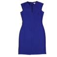 thumbnail image 1 of bar III Womens Solid Sheath Dress, Blue, XX-Large, 1 of 2