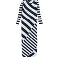 thumbnail image 1 of bar III Womens Stripe Asymmetrical Sweater Dress, Blue, Medium, 1 of 2
