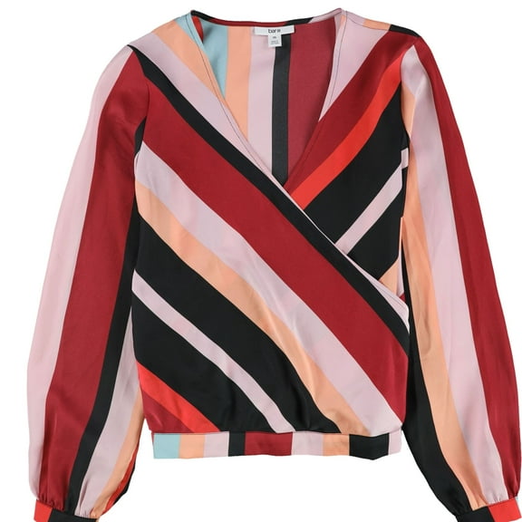 bar III Womens Striped Pullover Blouse, Multicoloured, X-Small