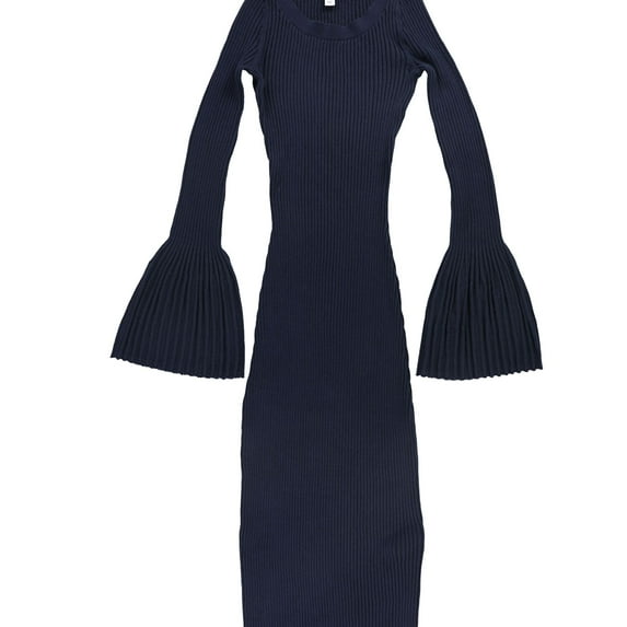 bar III Womens Sweater Midi Dress, Blue, Large